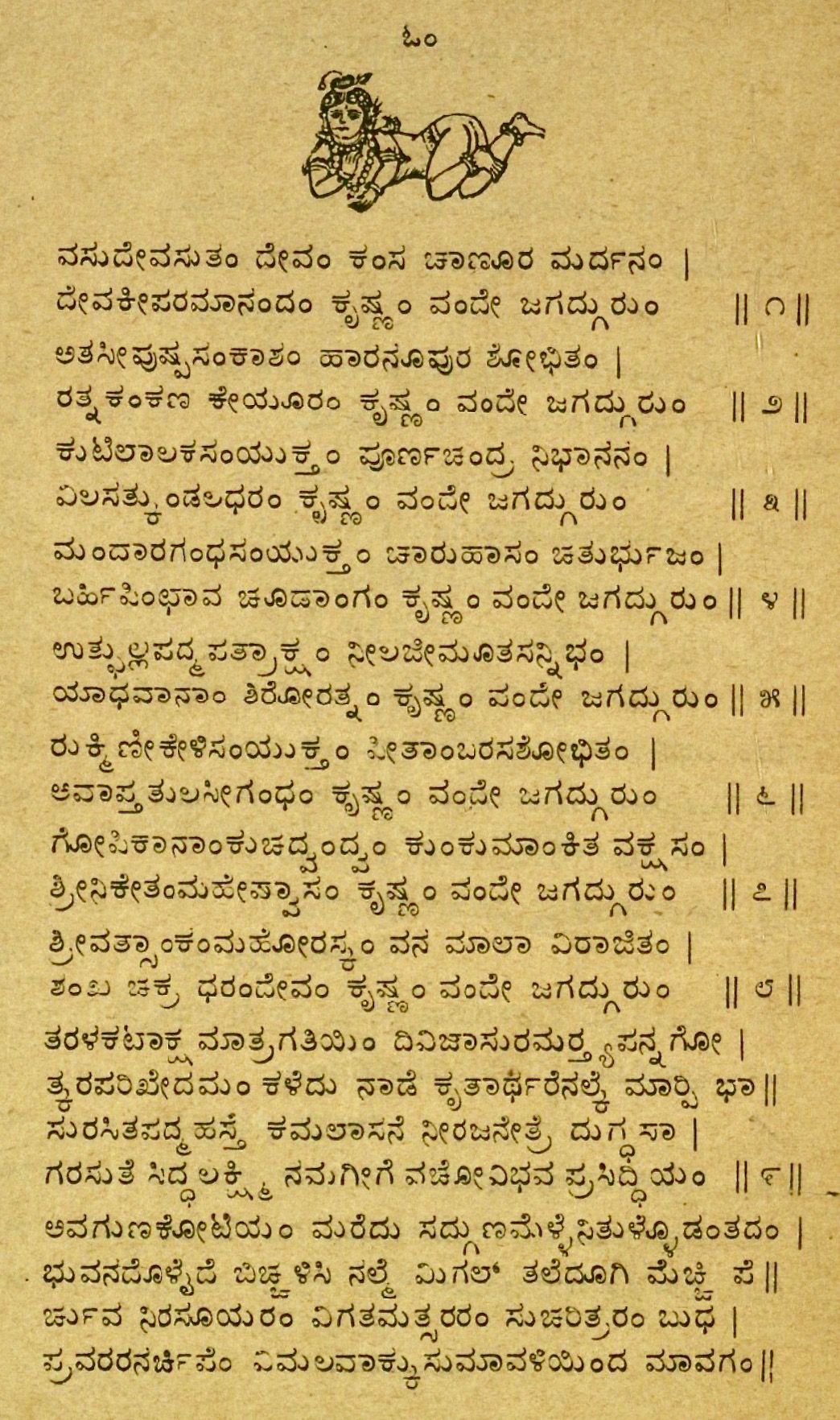 Gītā with Bhāṣya — Kannada script, 18th c.